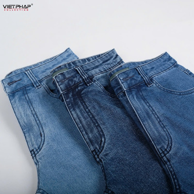 Quần Short Jeans Nam VIỆT PHÁP Chất liệu Jeans Cotton Cao Cấp co giãn, độ bền màu cao 0313