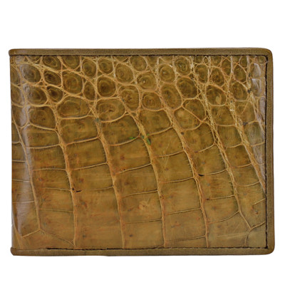 HJ2252 - Bóp nam Huy Hoàng da cá sấu gai bụng màu rêu