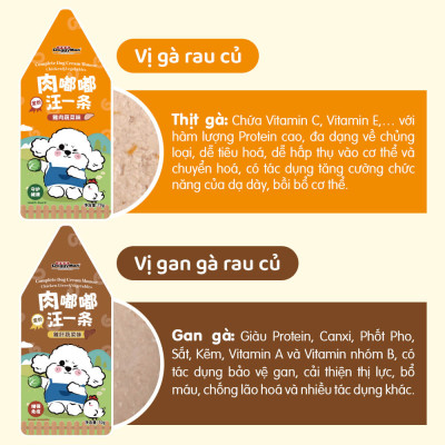 PATE SỐT KEM CHO CHÓ DOGGYMAN BỔ SUNG DINH DƯỠNG & GIÚP CÂN BẰNG HỆ TIÊU HÓA [ 70G ]