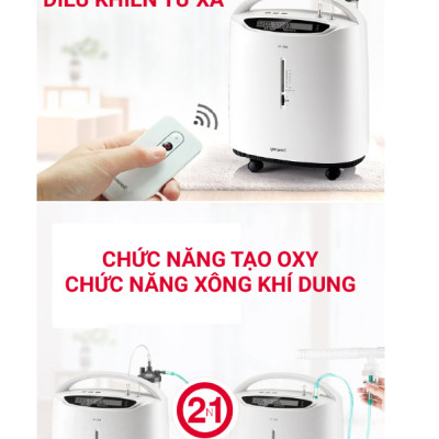 Máy Tạo Oxy Y Tế 93% Yuwell 8F-5AW - Hỗ Trợ Bệnh Nhân Suy tim, Suy phổi, Rối loạn hô hấp - Bảo Hành 1 Năm