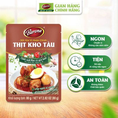 Combo 3 gói Xốt Gia Vị Hoàn Chỉnh - Thịt Kho Tàu 80g