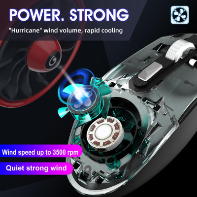 Chuột chơi game có dây HXSJ J400 6 nút Chuột công thái học với Quạt làm mát DPI có thể điều chỉnh 6 cấp cho máy tính xách tay Dsektop