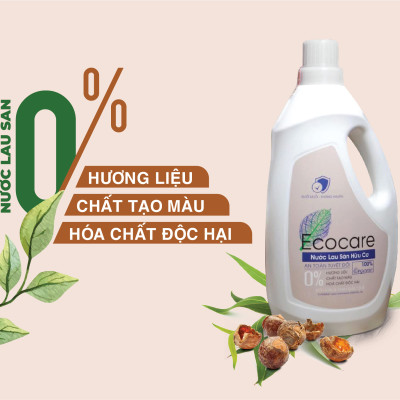 Nước lau sàn hữu cơ Bồ hòn Ecocare tinh dầu Quế 1000ml 
