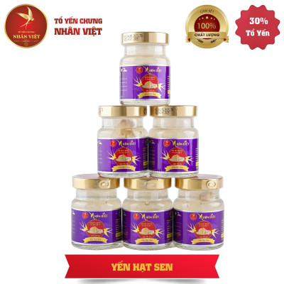 Lốc 6 Hũ Yến Sào Chưng Đủ Vị Nhân Việt 30% Yến Nguyên Chất Hũ 70ml