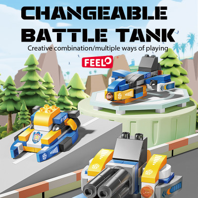 FEELO - 1674 - lắp Ráp Xe tăng Biến Hình (174 Chi Tiết)