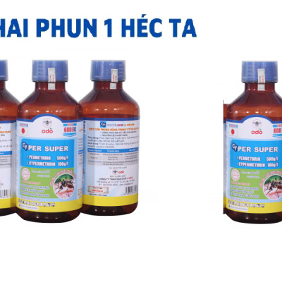 (Cực mạnh) Thuốc diệt muỗi Cyper super 600EC 1 lít diệt côn trùng, ruồi vàng, bọ xít muỗi... Hàng kết hợp 2 hoạt chất