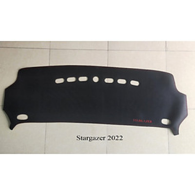 Thảm Taplo Xe Hyundai STARGAZER 2022-2023 loại da dày cao cấp 3 lớp chống trượt Da Carbon đen