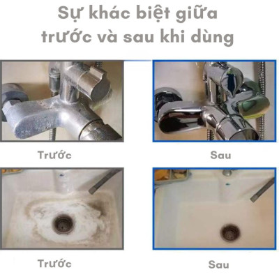 Chai xịt tẩy cặn canxi, tẩy kính, vòi sen, bồn sứ, chậu tắm, gạch men, gương soi - Hàng chính hãng