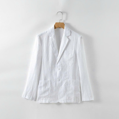 Áo khoác nam, áo blazer nam 2 cúc phong cách Hàn Quốc vải Linen mềm mát thoải mái
