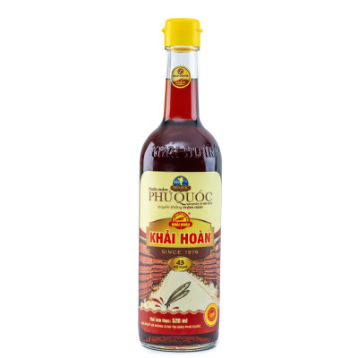 Đặc Sản Phú Quốc - Hộp 6 Chai Thủy Tinh Nước Mắm Phú Quốc Khải Hoàn 43 Độ Đạm (520Ml X 6) - Ocop 5 Sao