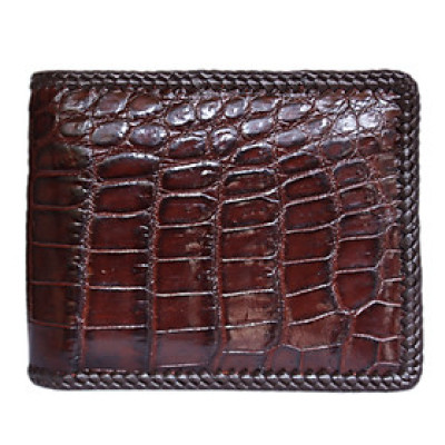 Ví nam da cá sấu đan viền bụng nhiều màu HJ92254-2711-2712-2713-2715 