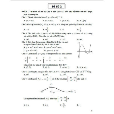 Sách - Bộ Đề Ôn Tập Thi Tốt Nghiệp THPT Môn Toán - Thích Hợp Dùng Cho Các Kì Thi Đánh Giá Năng Lực - Hồng Ân