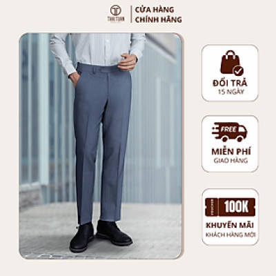Quần tây nam Thái Tuấn không tăng đơ màu xám đậm | Lịch lãm, nam tính, thời trang - Thời trang Công Sở/Dạo phố