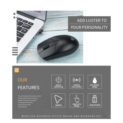 Chuột và Bàn phím Kết hợp 106 phím truyền tải 2.4G 1200DPI cho Văn phòng Doanh nghiệp uFound R-751