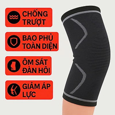 1 ĐÔI Băng Bảo Vệ Đầu Gối Bó Cơ Băng Gối Thể Thao Cao Cấp Size M Dưới 75kg