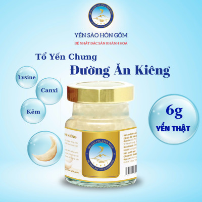 [Set QT 6 Hũ] Tổ Yến Chưng Đường Ăn Kiêng - Yến Sào Hòn Gốm Chính Hiệu Khánh Hoà - HGK NEST