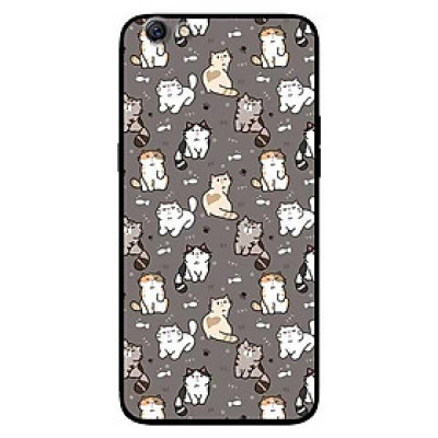 Ốp lưng dành cho Oppo F1s - A83 - Oppo F5 ( F5 Youth ) - F7 mẫu Họa Tiết Mèo Xám