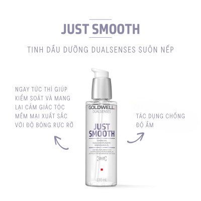 Tinh Dầu Dưỡng Tóc Mềm Mượt Goldwell Just Smooth Giảm Bông Xù, Xơ Rối, Mềm Mượt Tóc 100ml