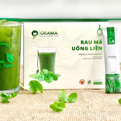 Bột Rau Má Uống Liền Quảng Thanh có đường 10 gói x 15g- rau má tươi nguyên chất, tăng cường dinh dưỡng