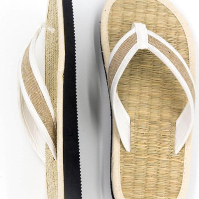 Dép khách sạn Hương Quế DKS-09 làm từ lụa tơ tằm - vải cotton - lớp đế cao su xốp cho đôi chân thơm - mát và khô thoáng