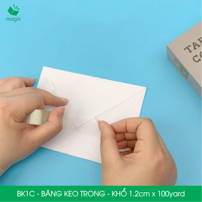  BK1C - Block 24 cuộn băng keo trong khổ 1.2cm x 100yard - Băng dính văn phòng, trường học
