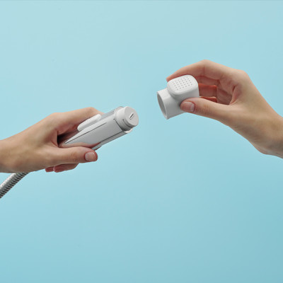 Vòi xịt vệ sinh Duo Stix WF-TS28W (FFASTS28W) dây xịt mạ crom kết  hợp đầu nhựa trắng - hàng chính hãng American Standard