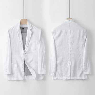 Áo vest Blazer Linen nam,Blazer nam Đũi Việt 2 cúc, form rộng chất vải linen mềm mại phong cách trẻ trung
