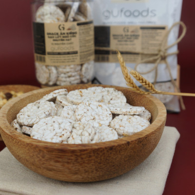 Snack gạo lứt ngũ cốc nguyên hạt GUfoods - Không đường, Không chiên dầu, Không gluten, Thanh đạm, Lành mạnh, Phù hợp Eat clean, Ăn vặt healthy, Tiện lợi, Thuần chay