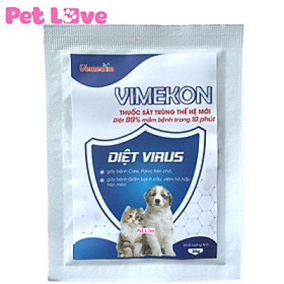 Bột Vimekon sát trùng chuồng trại, nhà vật nuôi (Vemedim, gói 20g)