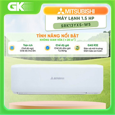 Máy lạnh Mitsubishi Heavy Inverter 1.5 HP SRK13YXS-W5 - Hàng chính hãng - Chỉ giao HCM
