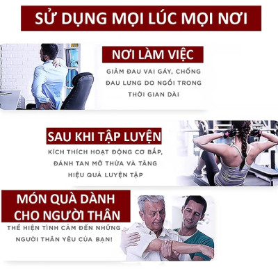 Máy massage KG802 mini cầm tay 6 chế độ hỗ trợ mát xa chuyên sâu, giảm đau cơ, cứng khớp hiệu quả nhanh chóng, đi kèm 4 đầu chuyên dụng 1500mah( tặng kèm 1 khăn lau thấm 2 mặt )- Hàng chính hãng