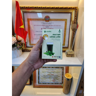 Rau Má Uống Liền Sấy Lạnh Nguyên Chất Hộp 6 Tuýp - Mát gan, detox, giảm mụn, giảm cân, giải nhiệt