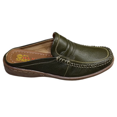 Dép Bít Mũi Nam Da Bò Thật HÀ NAM Cao Cấp GSB20101