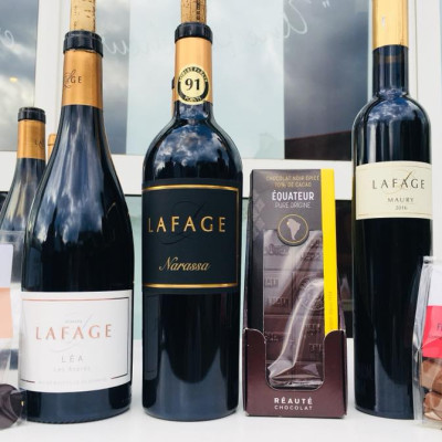 Rượu vang Organic Famille Lafage Narassa 2018 (Pháp) kèm túi hộp,đồ khui  