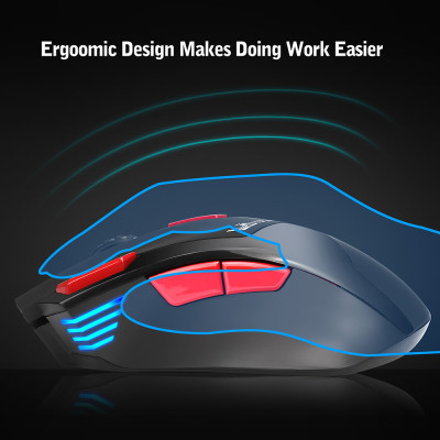 Chuột chơi game không dây HXSJ T88 có thể sạc lại có thể điều chỉnh 4800DPI quang học