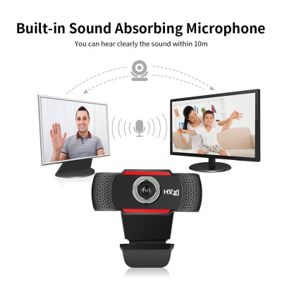 Webcam HXSJ S30 720P  Hướng dẫn sử dụng Máy ảnh Máy tính Tiêu điểm Tích hợp Micrô hấp thụ âm thanh Máy ảnh Web Cuộc gọi Video cho PC
