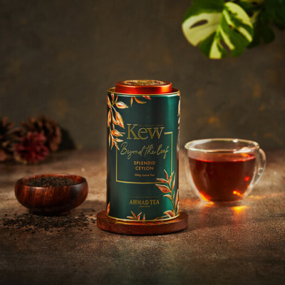 [LIMITED EDITION] TRÀ AHMAD ANH QUỐC - KEW _ Hộp thiếc HÌNH TRỤ CEYLON (100g) pha ấm - Splendid Ceylon_T10.2025