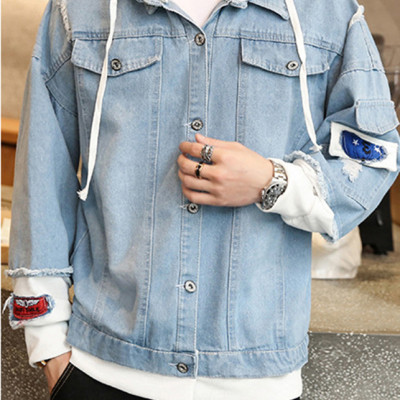 Áo khoác jeans nam hoodie AB05
