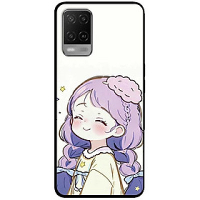 Ốp lưng cho Oppo A54 - A55 - A55s - Oppo A56 5G - Oppo A18 - A38 - A58 - Cô Gái Tóc Tím - Hàng Chính Hãng