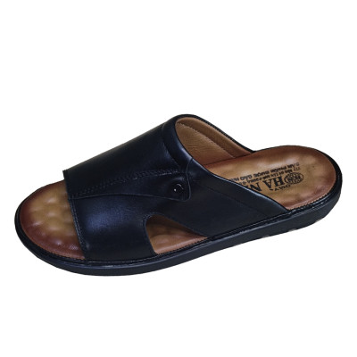 Dép nam quai ngang da bò thật TiTi Đô cao cấp DNA2202