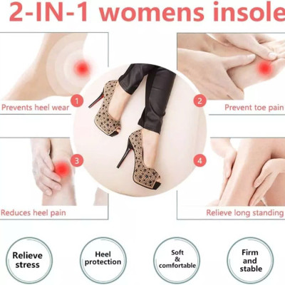 Cặp lót giày cao gót mũi nhọn giảm size cho giày bị rộng, thoáng khí và êm chân MÀU ĐEN