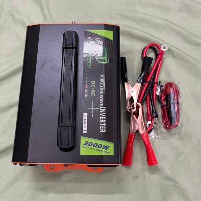 Bộ Kích Điện 12V Lên 220V 2000W Sóng Sin Chuẩn Hàng Nhật - Màn Hình LED Báo Vôn, Dòng Tải, Nhiệt Độ Cao Cấp