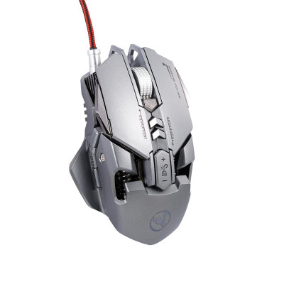 Chuột chơi game có dây HXSJ J800  lập trình macro bảy phím với sáu DPI có thể điều chỉnh Hiệu ứng ánh sáng RGB đầy màu sắc