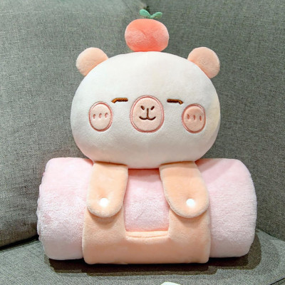 Thú Bông Kèm Chăn Dễ Thương Cho Bé - Bộ Chăn Gối Tiện Dụng Mang Đi Nhiều Nơi (Mẫu ngẫu nhiên)