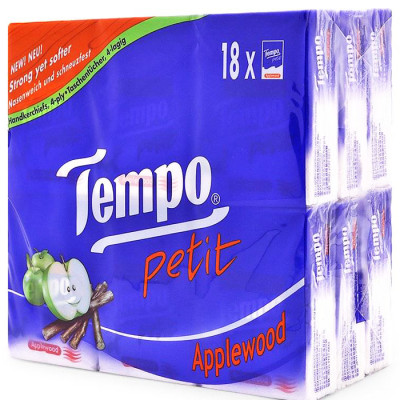 Combo 2 lốc Khăn giấy Tempo Petit Applewood 18 lốc 20x18x7