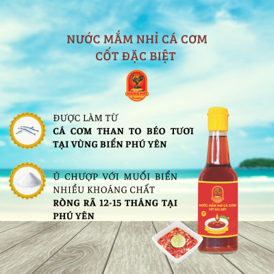 Nước mắm nhỉ cá cơm Hương Phú 40 độ đạm 300ML - Cốt Đặc Biệt - Hàng chính hãng
