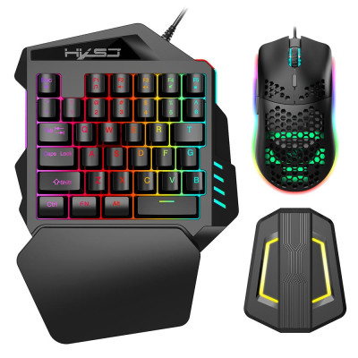 Chuột chơi game công thái học có dây HXSJ J900 RGB V100 35