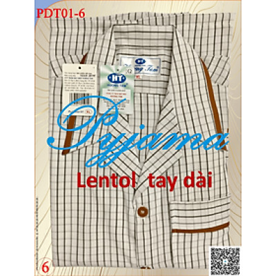 Bộ Pyjama HUONGTAM Lentol tay dài  nam cao cấp(PDT01). Chất liệu vải Lentol loại tốt:  mềm mại, thoáng mát, không phai màu.
