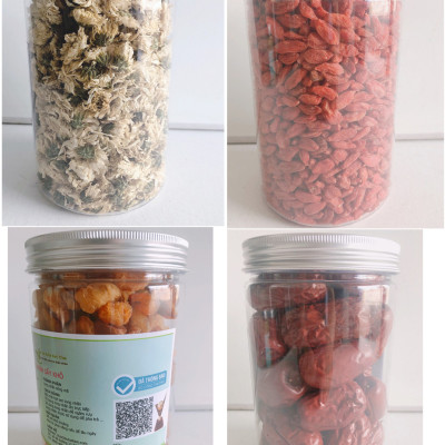 Combo Táo đỏ - Kỷ tử - Long nhãn - Hoa cúc - Mỗi hủ 200gr