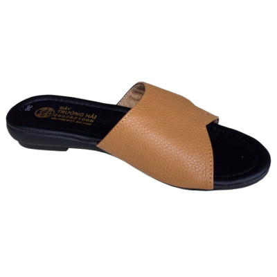 Dép nữ quai ngang 1 bản da bò đế đúc cao cấp Trường Hải QNN01264